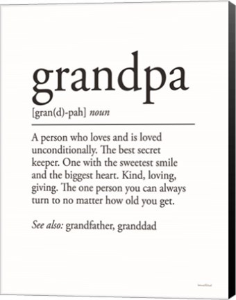 Framed Grandpa Definition 1 Print