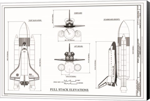 Framed Discovery Full Stack Elevations Print