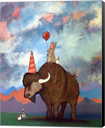 Framed Buffalo Birthday Print