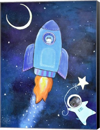 Framed Outer Space Adventure Print
