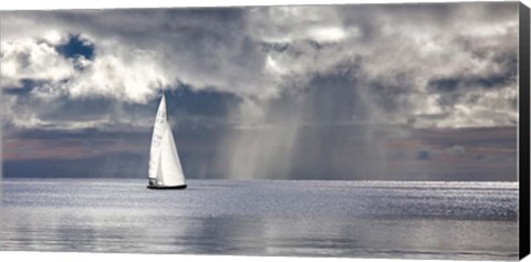 Framed Sailing on a Silver Sea Print