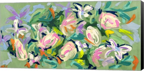 Framed Waterlilies in Spring Print