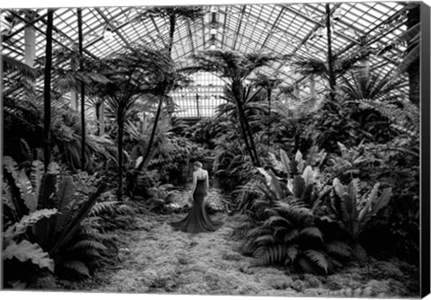 Framed Unconventional Womenscape #2, Jardin d&#39;Hiver (BW) Print