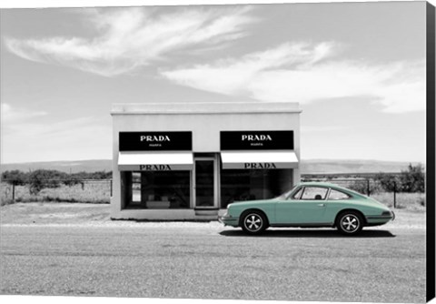 Framed Marfa, Texas (BW) Print