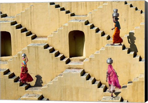 Framed Stepwell in Jaipur, India Print