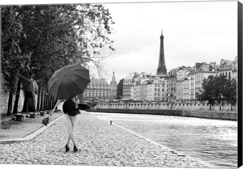 Framed Quai de la Seine (BW) Print