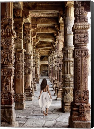 Framed At the Temple, India Print