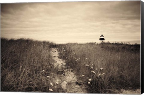 Framed Nantucket Light Sepia Print