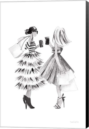 Framed Paris Girlfriends II BW Print