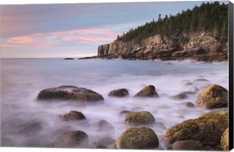 Framed Cobblestone Beach Print