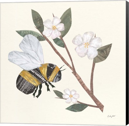 Framed In the Garden Bee II Print