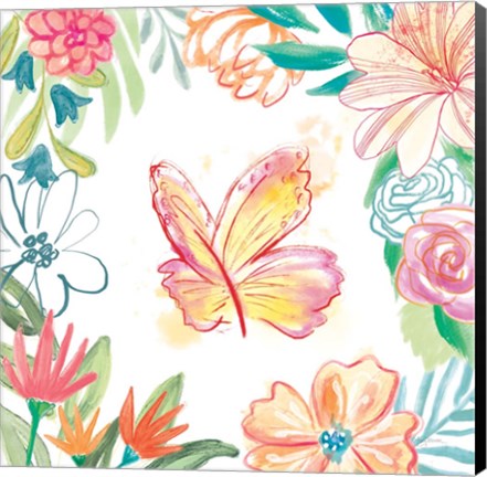 Framed Flower Fun IV Print
