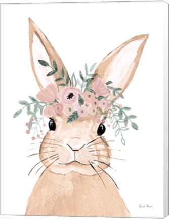 Framed Sweet Rabbit Brown Print