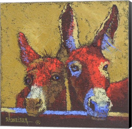 Framed Donkeys Print