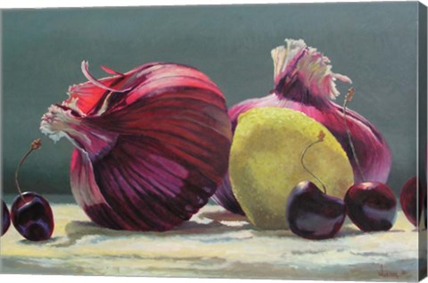 Framed Red Onion Print