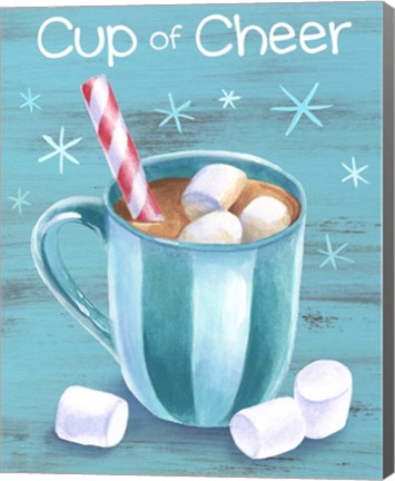 Framed Peppermint Cocoa I-Cup of Cheer Print