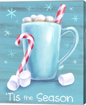 Framed Peppermint Cocoa II-Tis the Season Print