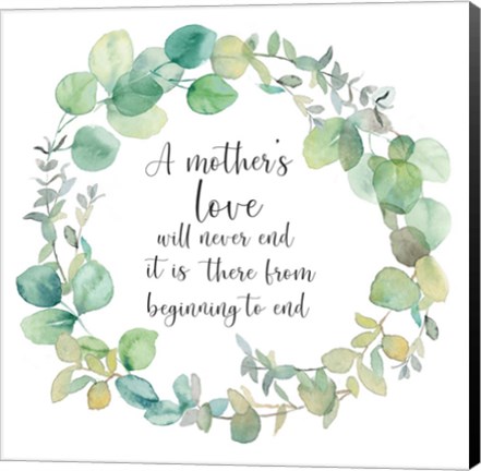 Framed Mother&#39;s Day Eucalyptus I-Mother&#39;s Love Print