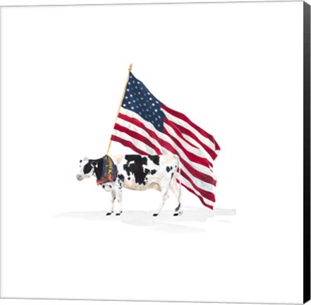 Framed All American Farmhouse on White I Print