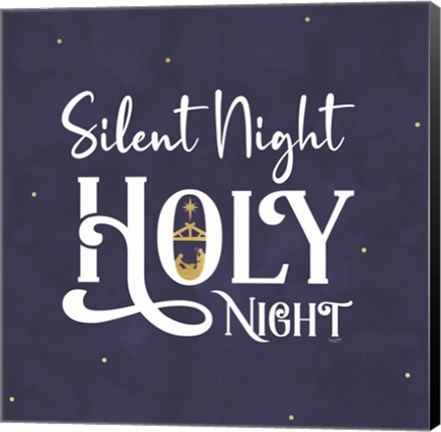 Framed O Holy Night I on Blue Print