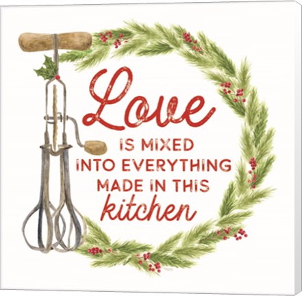 Framed Home Cooked Christmas I-Love Print