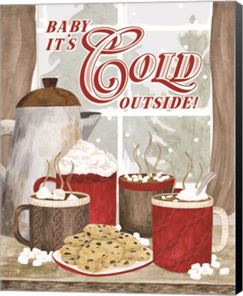 Framed Hot Chocolate Season Portrait II-Cold Outside Print