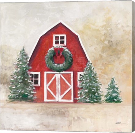 Framed December Barn Print