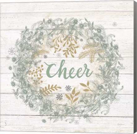 Framed Frosty Cheer Sage Print