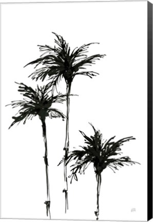 Framed Dark Palms II Print