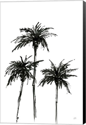 Framed Dark Palms I Print