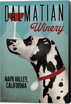 Framed Dalmation Winery Print