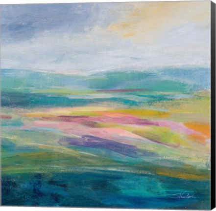 Framed Flower Hill II Print