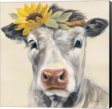 Framed Pretty Cow Print