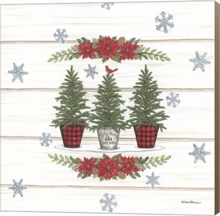 Framed Christmas Tree Trio Print