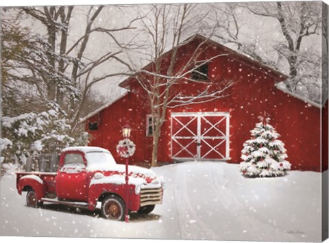 Framed Truck Full of Sleds Print