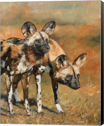 Framed African Wild Dogs Print