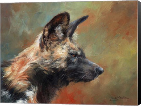 Framed Wild Dog Portrait Print