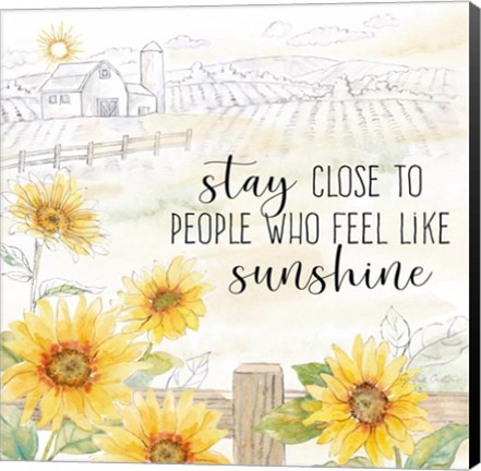 Framed Good Morning Sunshine X-Stay Close Print