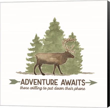 Framed Lost in Woods II-Adventure Awaits Print