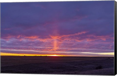 Framed Light Pillar Off the Rising Sun Print