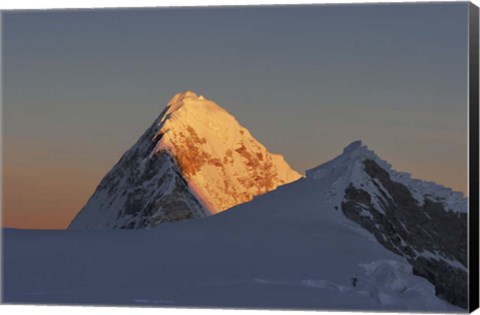 Framed Sunrise on Artesonraju Mountain, Peru Print