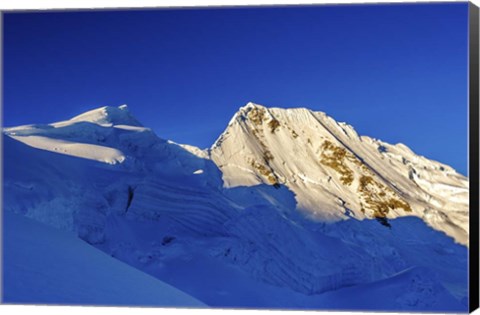 Framed Quitaraju Mountain in the Cordillera Blanca in the Andes Of Peru Print