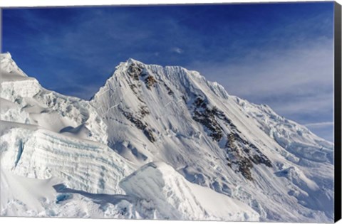 Framed Quitaraju Mountain in the Cordillera Blanca in the Andes Of Peru Print