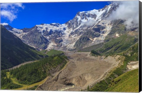 Framed Monte Rosa Glacier, Italy Print