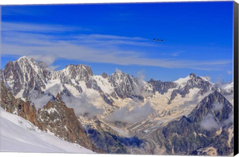 Framed Glacier Du Talefre As Seen from La Vallee Blanche, France Print