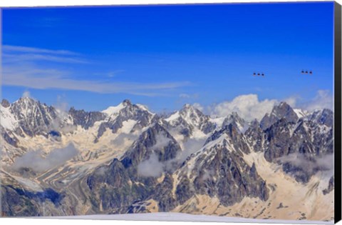 Framed Glacier Du Talefre As Seen from La Vallee Blanche, France Print