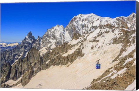 Framed Mont Blanc Mountain As Seen from the Torino Refuge Print