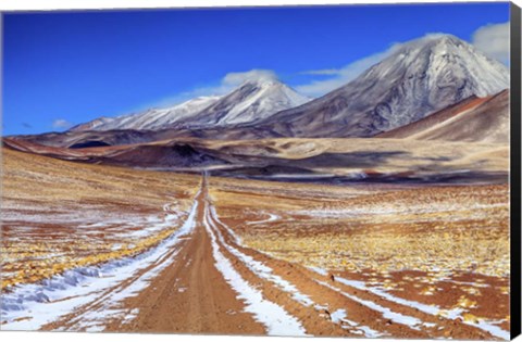 Framed Panoramic View Of the Chiliques Stratovolcano in Chile Print