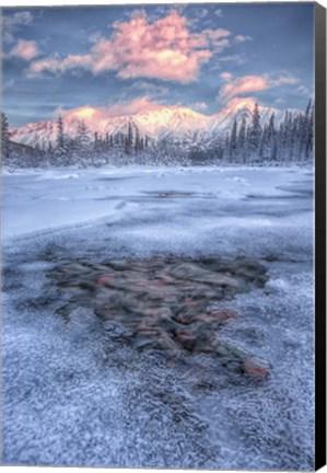 Framed Sunset, Annie Lake, Yukon, Canada Print