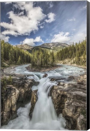 Framed Sunwapta Falls, Jasper National Park, Alberta, Canada Print